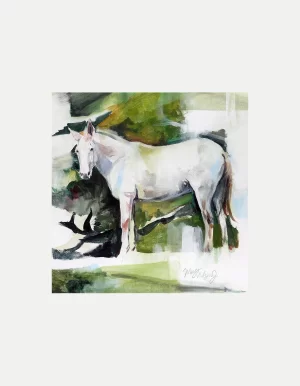 White Mule On Green